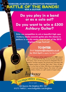 Win a Guitar at Hobgoblin Music in Brighton!