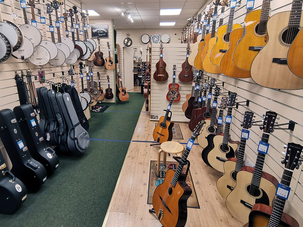 acoustic guitars and banjos at Hobgoblin Music Edinburgh