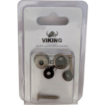 Viking GSB-10K Gun Metal Strap Buttons, Pair