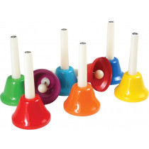 Atlas Coloured Hand Bells, Set of 8
