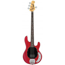 Sterling Sting Ray Ray4 Electric Bass Guitar, Red Ruby