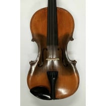 German 7/8 Kingenthal Violin 1880's Labelled Sannino two piece back medium flame shed varnish good conditio