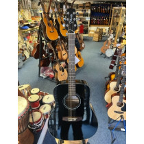 Takamine EG-241 Electro Acoustic Guitar in Black, Spruce Top, has slight damage comes complete with bag, st