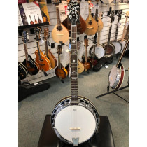 Ozark Five String Banjo with mahogany resonator body and neck. Complete with hardcase