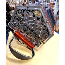 Lachenal 30 key C/G Anglo Concertina, metal ends, metal buttons, steel reeds, concert pitch, 6 fold, plays nic