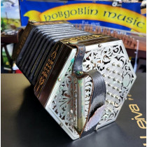 Jeffries 45 Key C/G Anglo Concertina, lovely condition, 6 fold, has thumb drone, squeaker and bird whistle 