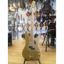 Fulton P-Bass 50's Style Bass Guitar, Custom Model in Aztec Gold Finish. In excellent condition, recent set