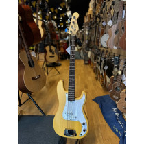Deftone Electric Bass Guitar, handmade (new). Yellow finish, Obeche wood body, maple neck, 
