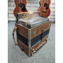 Bavarian 3 Row Button Accordion G/C/F 1920s Steel Reeds SOLD AS SEEN Needs tuning 2 stuck reeds 1 stiff but