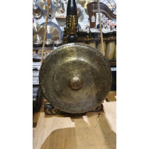 Kempul gong (Iron) from Javanese gamelan. 18. 5inches dia. Roughly C#. No stand. COLLECTION ONLY