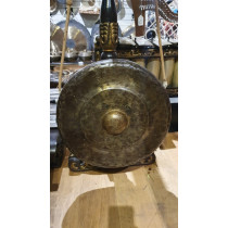 Kempul gong (Iron) from Javanese gamelan. 19inches dia. Roughly Bb. No stand. COLLECTION ONLY