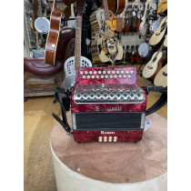Scarlatti Rosso B/C button accordion. Red. Nice student box for trad Irish music