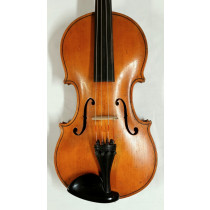 English 4/4 violin by A. J Rope Woolwich 1910, one piece back, broad flame, amber varnish, in good condition
