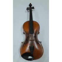 German 4/4 Mittenwald Violin c1900, two piece back, slight flame, shaded red varnish, good condition w/bow 