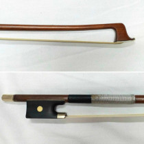 German 4/4 violin bow half mounted brazilwood - 1950s, 66g