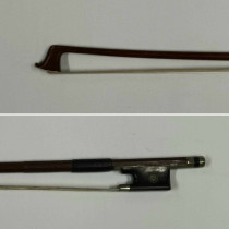 German 4/4 Violin Bow, c1950s, Brazilwood, Fully Mounted