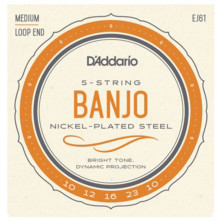 D'Addario EJ61 5 string Banjo Strings, M