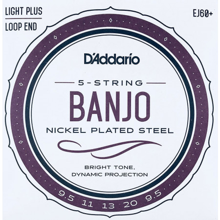 D'Addario EJ60+ 5 string Banjo Strings