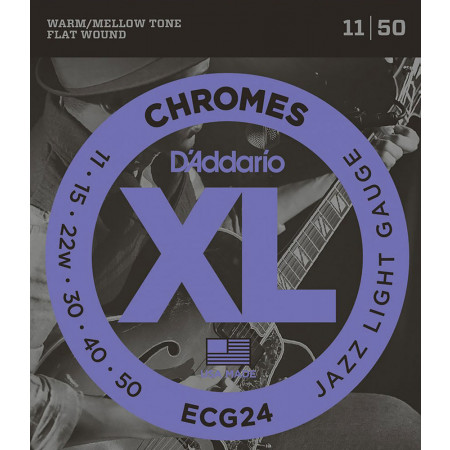 D'Addario ECG24 Chromes Guitar Strings. Jazz L