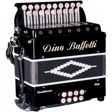 Dino Baffetti Black Pearl II D/G 2 Row Melodeon