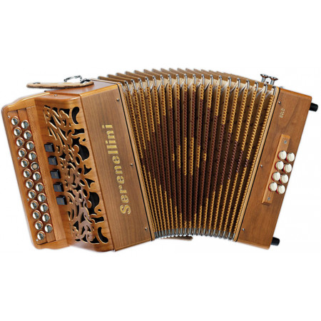 Serenellini Gold D/G Melodeon, 3 voice